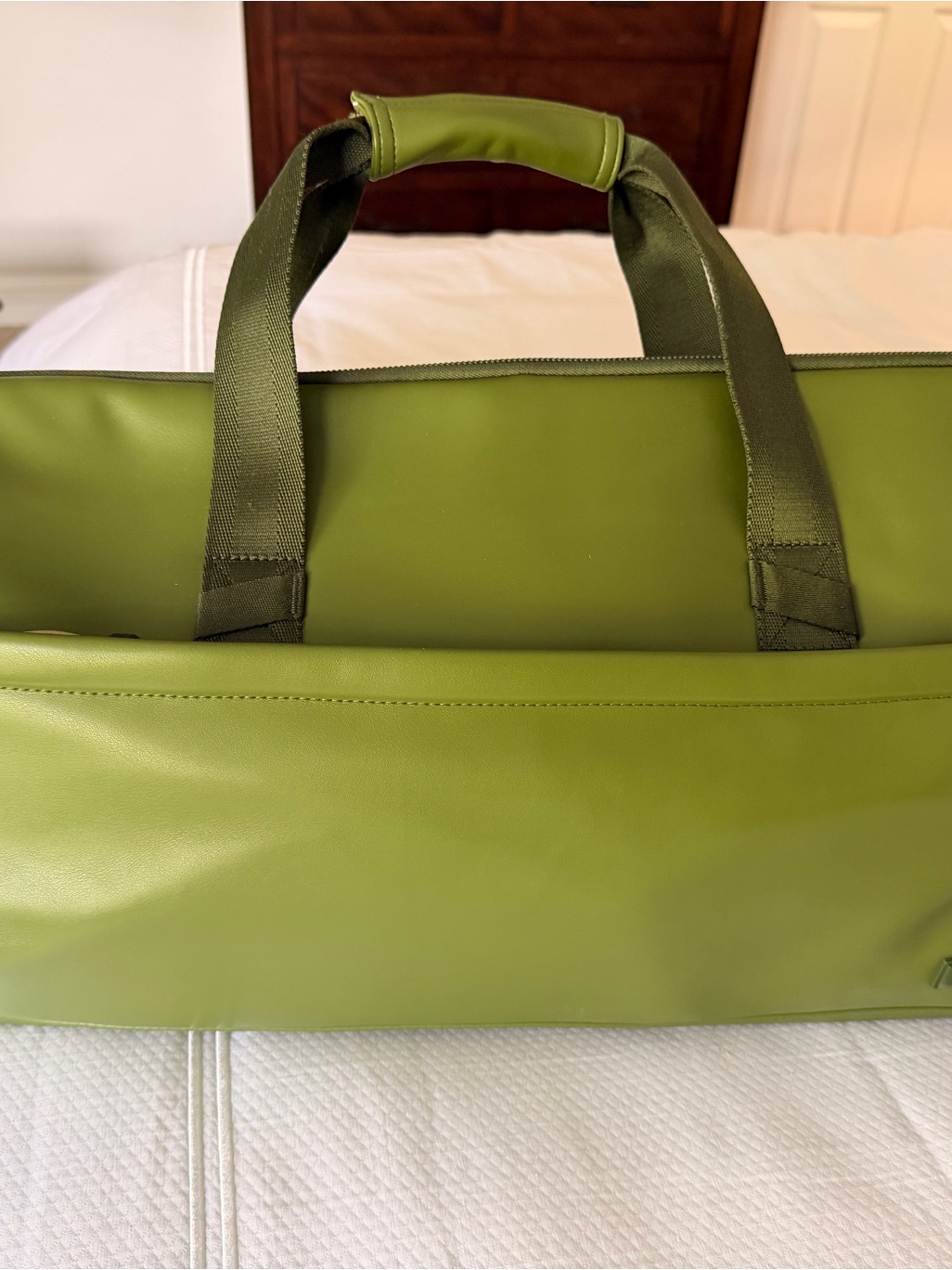Olive Green Men's Travel Garment Carrier - Zip-Top Coat & Jacket Organizer — image 5 of 5